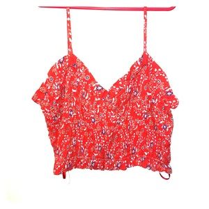 Red bralette/crop tank
